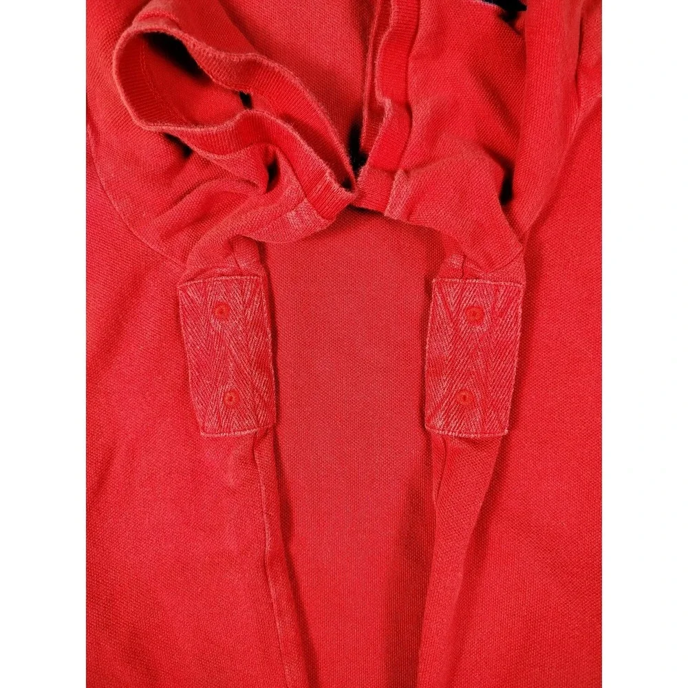 Polo Ralph Lauren Polo Shirt Mens Medium Red Big Pony Cotton Custom Fit‎ Preppy